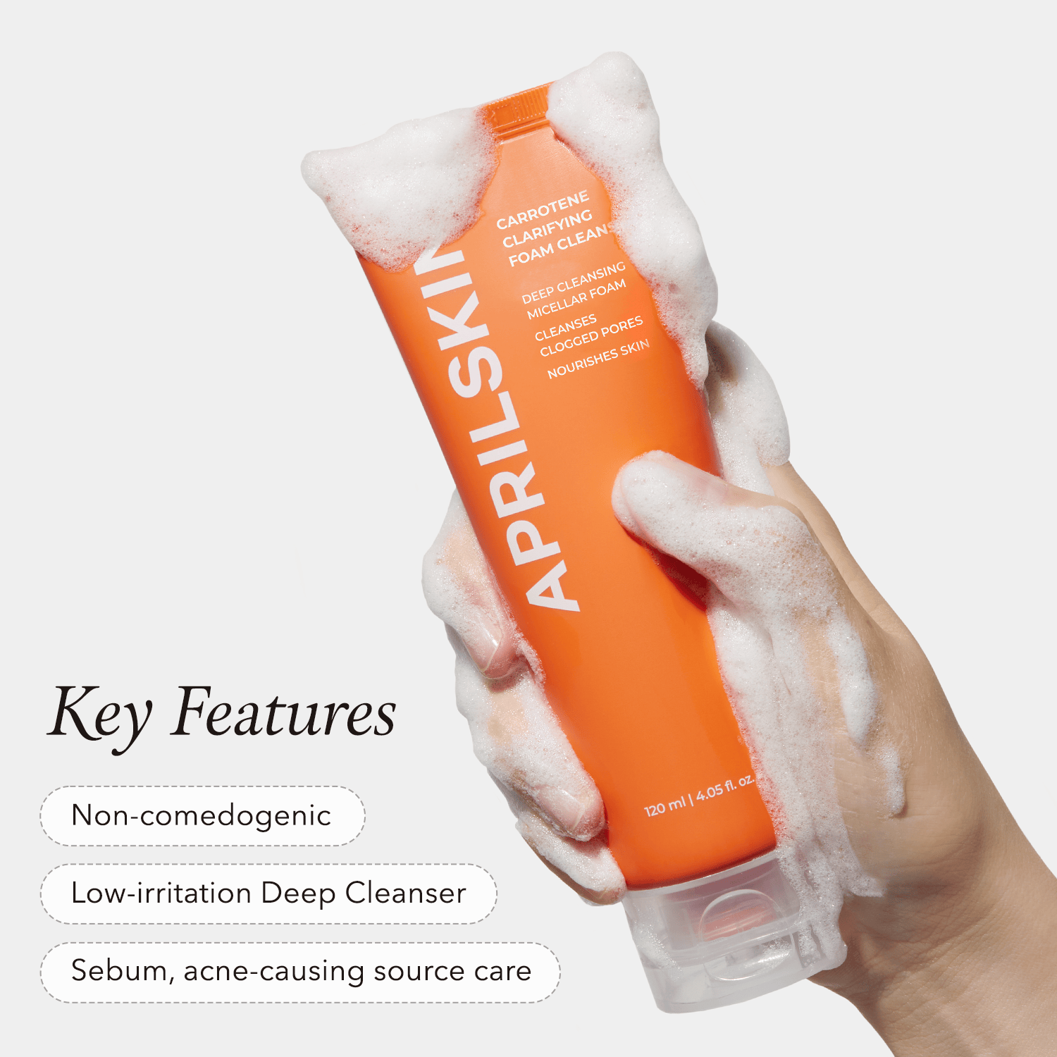 Aprilskin cleanser Real Carrotene Acne Foam Cleanser
