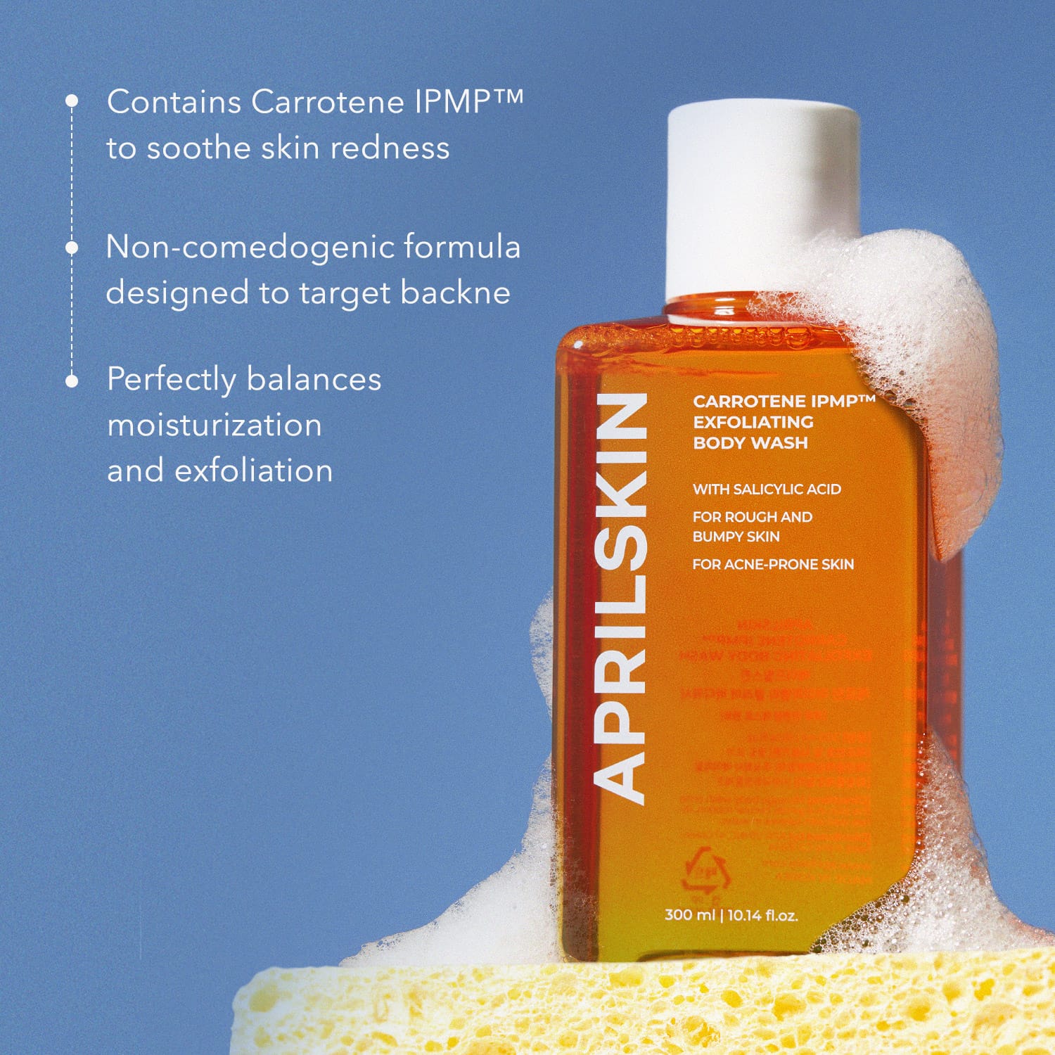 Aprilskin skincare Carrotene IPMP™ Exfoliating Body Wash