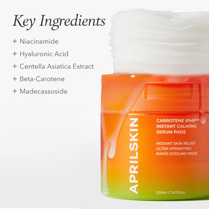 Aprilskin skincare Carrotene IPMP™ Instant Calming Serum Pads
