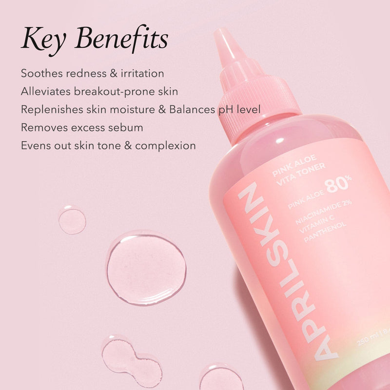 Aprilskin skincare [NEW] Pink Aloe Brightening Toner Serum Duo