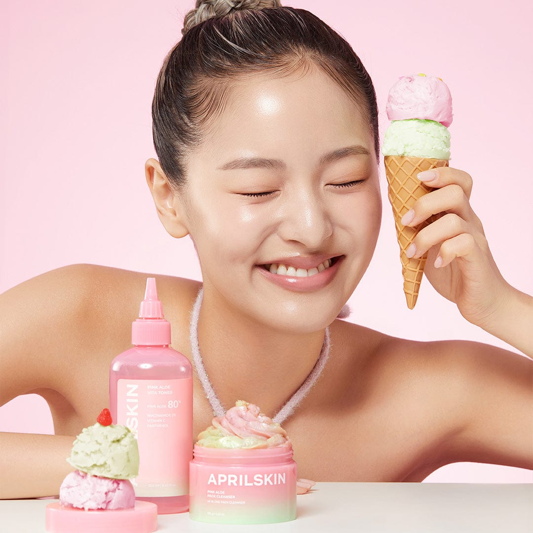 Pink Aloe Mask-To-Foam Soothing Cleanser (Acne-friendly