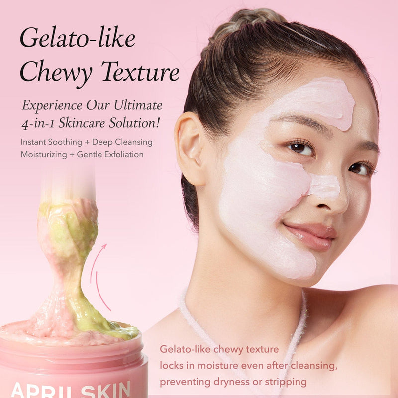 Aprilskin skincare [NEW] Pink Aloe Mask-To-Foam Soothing Cleanser (Acne-friendly)