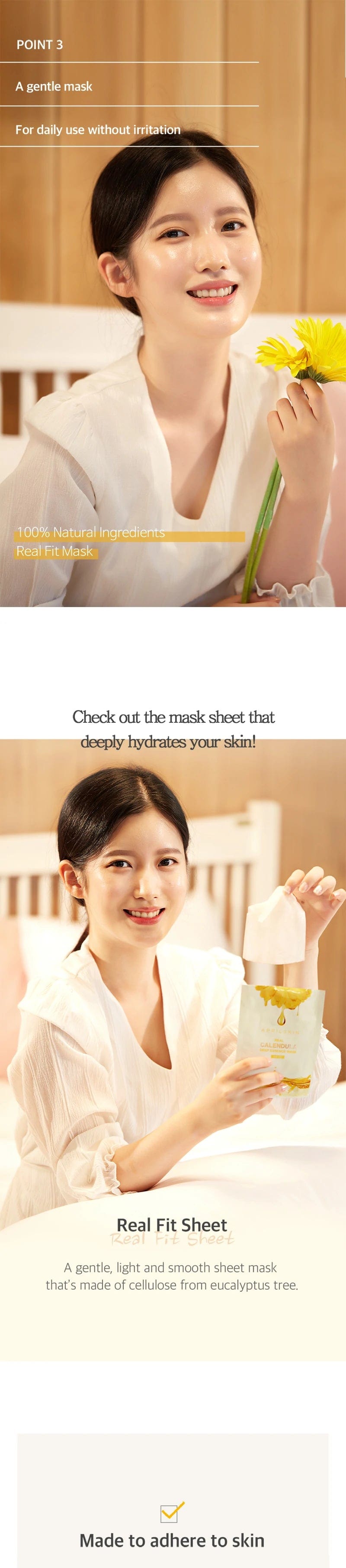 Aprilskin singleton_gift (gift) Real Calendula Deep Essence Mask (3ea)